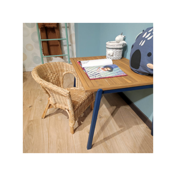 Fauteuil de jardin pour enfant en rotin naturel tressé - VIVIA