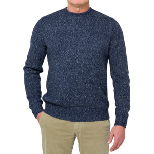 Maglia Alaska misto lana melange blu navy