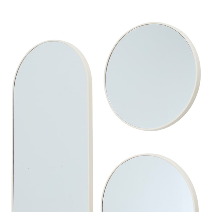 Miroir Rond Et Ovale Veda Beige X3