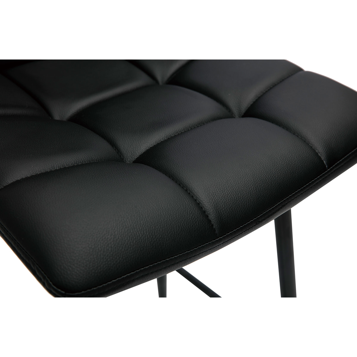 Tabourets de bar design noirs H65 cm (lot de 2) MAXWELL