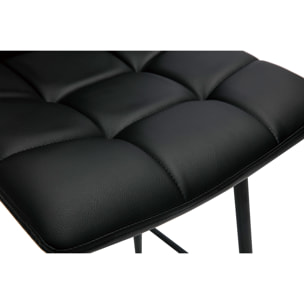 Tabourets de bar design noirs H65 cm (lot de 2) MAXWELL