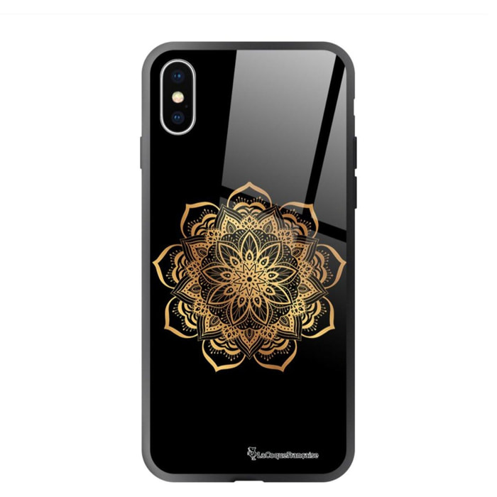 Coque iPhone X/Xs Coque Soft Touch Glossy Mandala Or Design La Coque Francaise