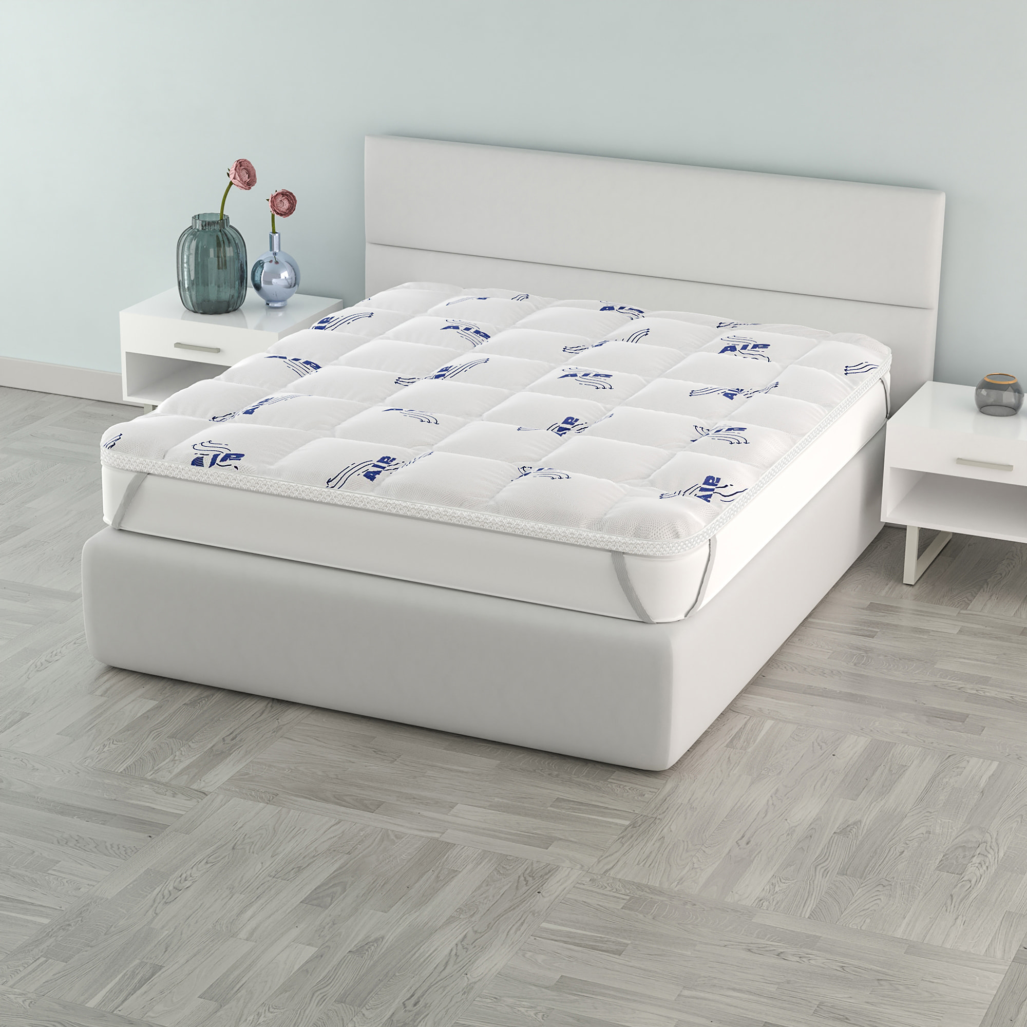 TOPPER AIR TRASPIRANTE CON ELASTICI