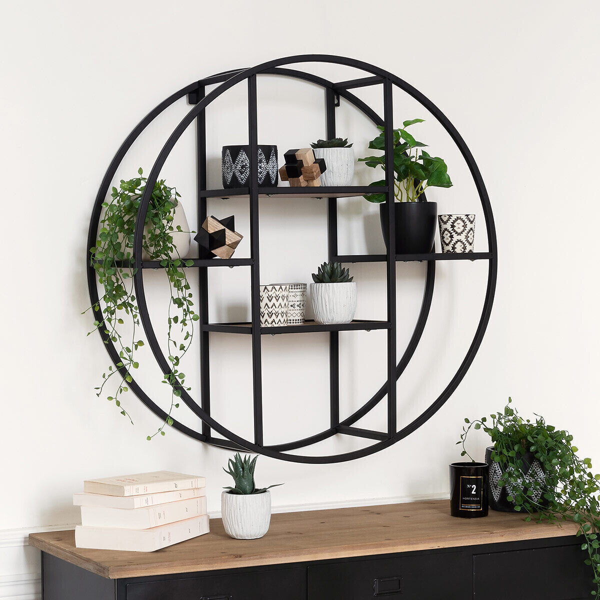 Étagère murale ronde "Torof" D78 cm