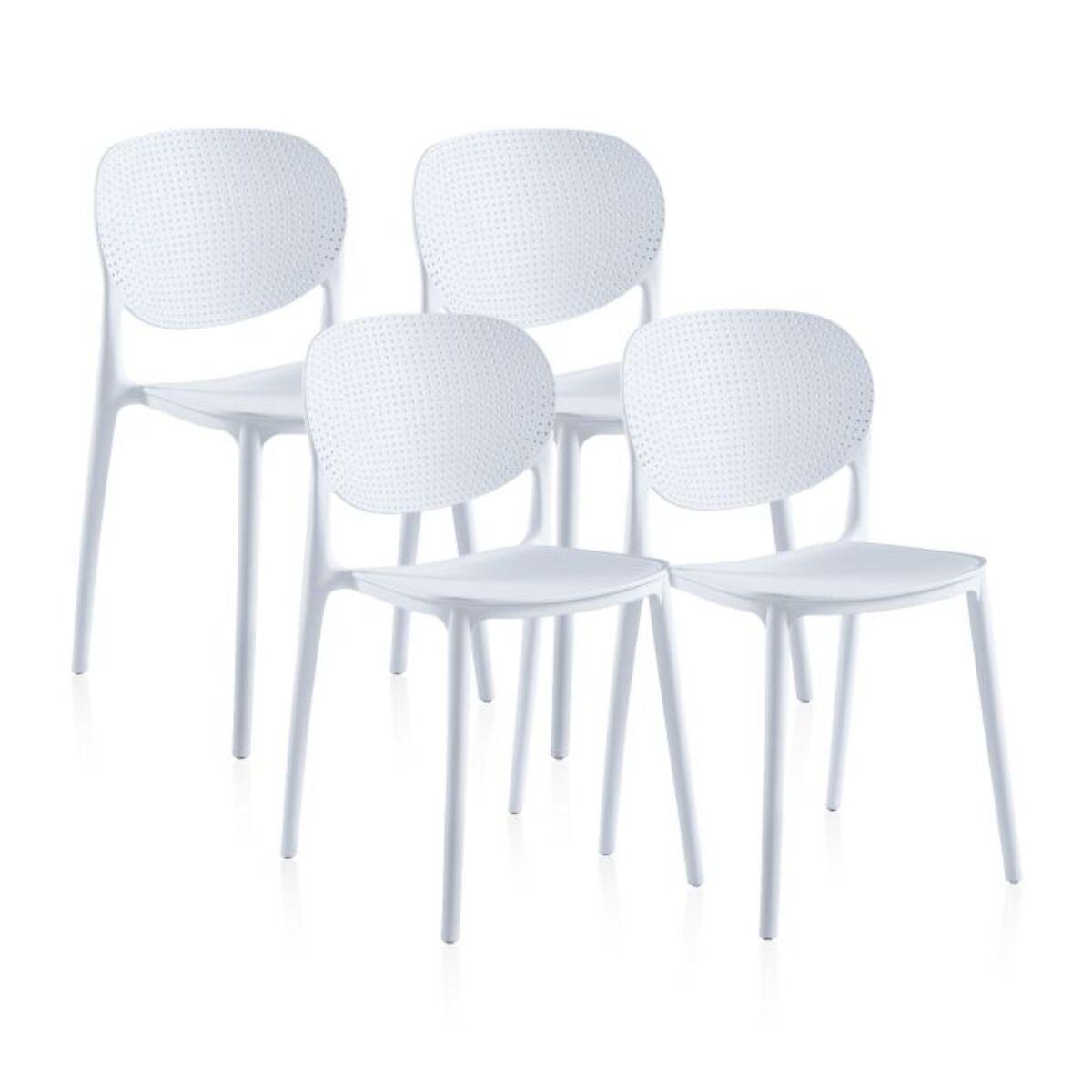 Pack 4 sillas de comedor Nadya Blanco