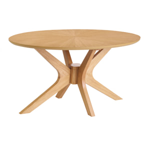 Table basse ovale bois clair chêne L90 cm DIELLI