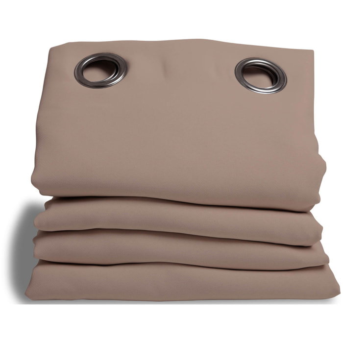 Rideau Phonique Occultant et Thermique 'MOONDREAM' - Beige foncé