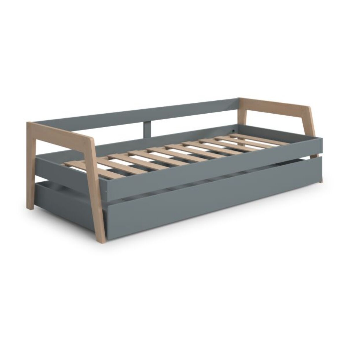 Cama doble juvenil Misty Haze Verde Salvia - Oak Soft