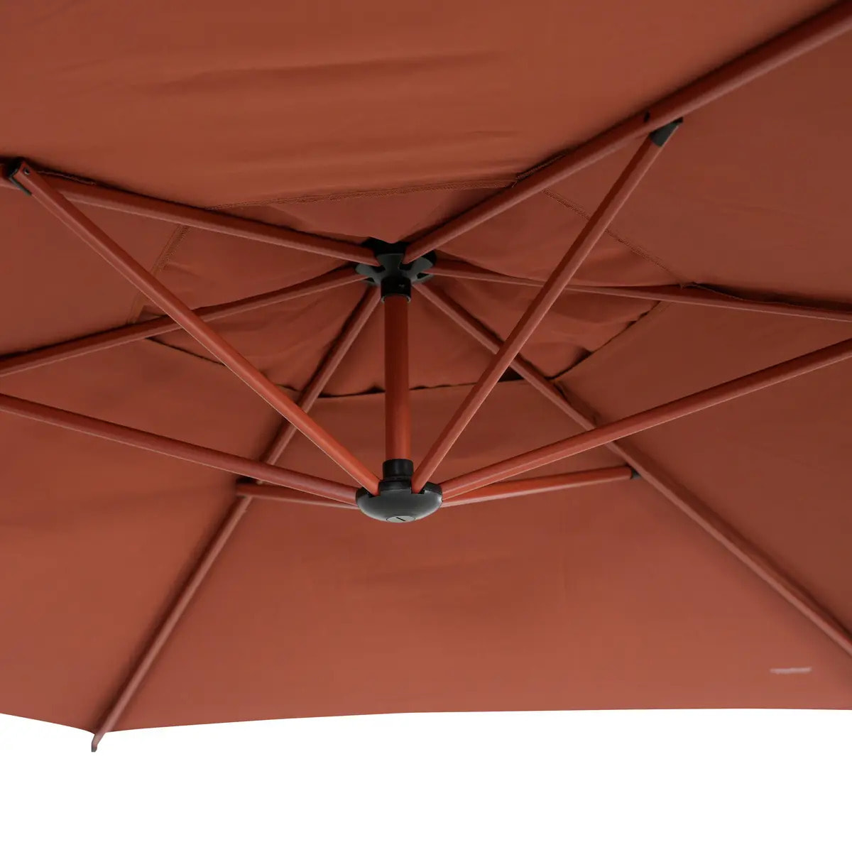 Parasol déporté rond Manoa 3m acajou