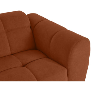 Ray - Ensemble de canapés droits 2+3 places tissu texturé - Rouille