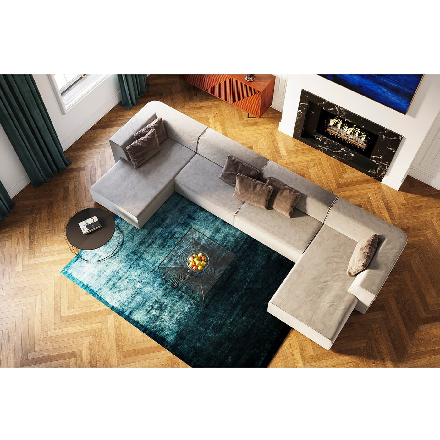 Table basse Dimension 80x80cm noire Kare Design