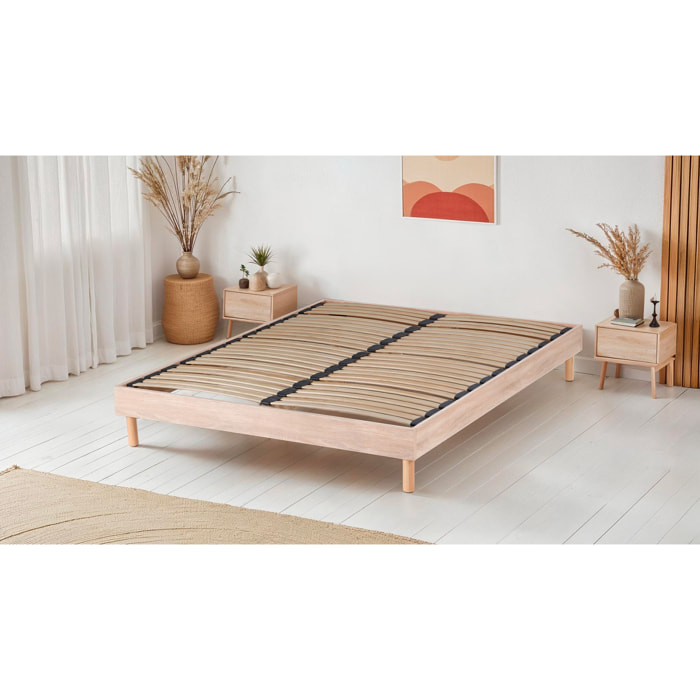 Sommier KIT BOIS | 2 Places | Couleur Bois Naturel