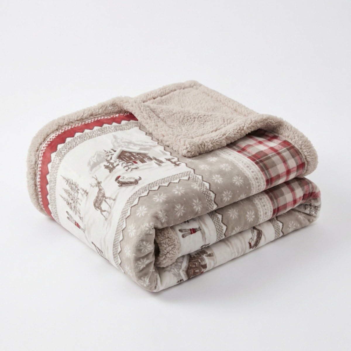 Plaid Sherpa in poliestere - Fantasia Alpina