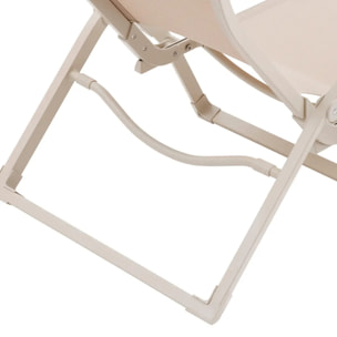 Transat "Decima" lin & argile aluminium et texaline