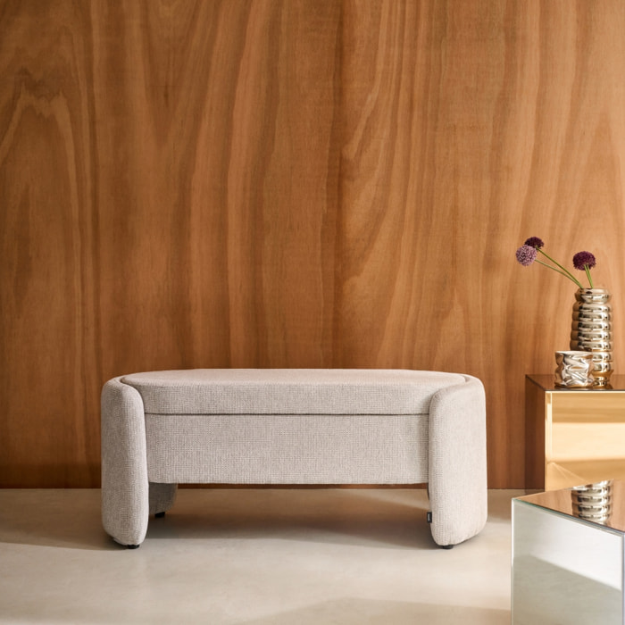 Banc coffre, bout de lit contemporain tissu KALO
