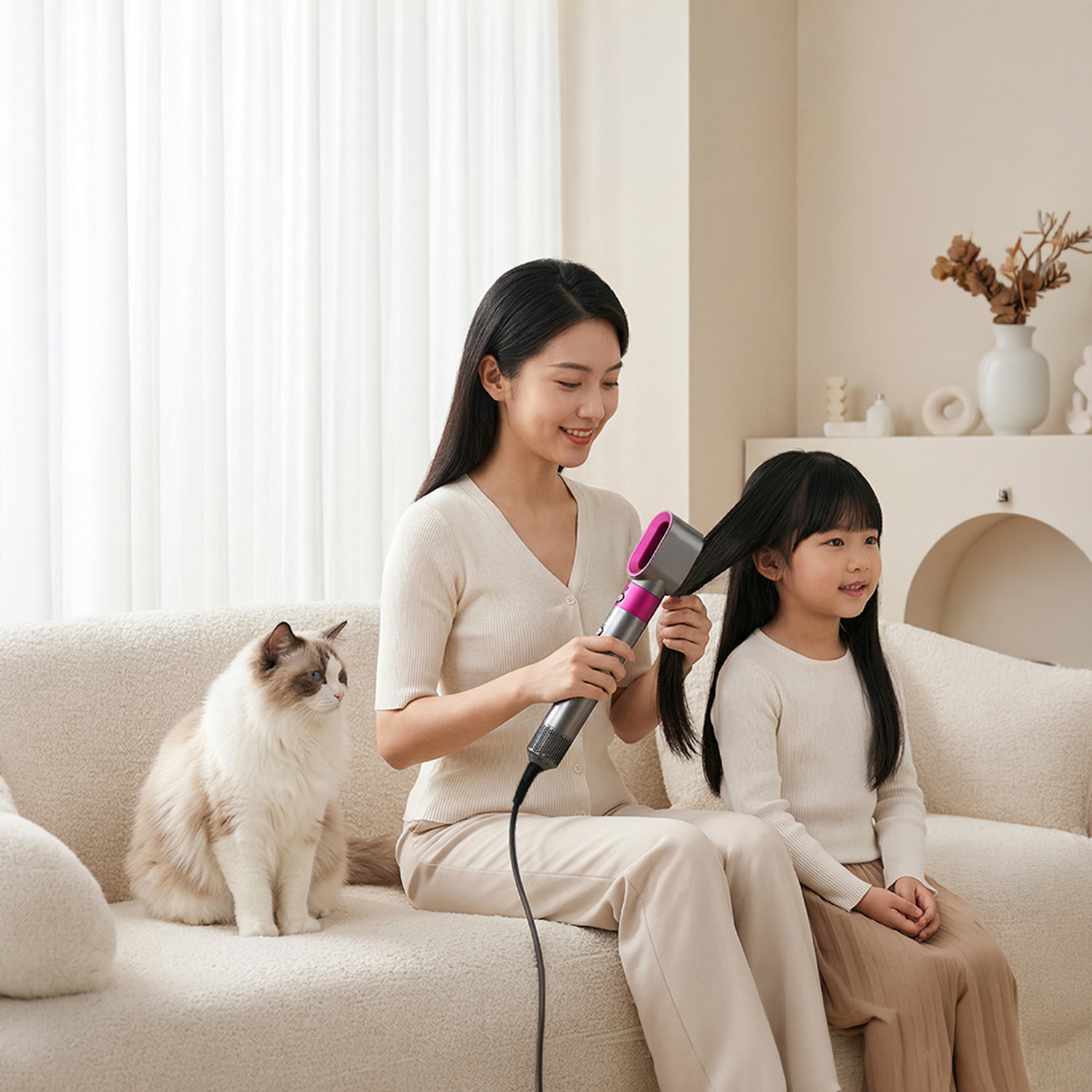 Secador de pelo WT-618. 5 en 1, permite alisar, secar, rizar y mucho más. Incluye un estuche para mantener todo ordenado y facilitar su transporte.
