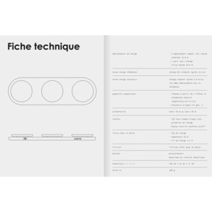 Chargeur CASYX rapide 3 en 1 Qi2 45W noir