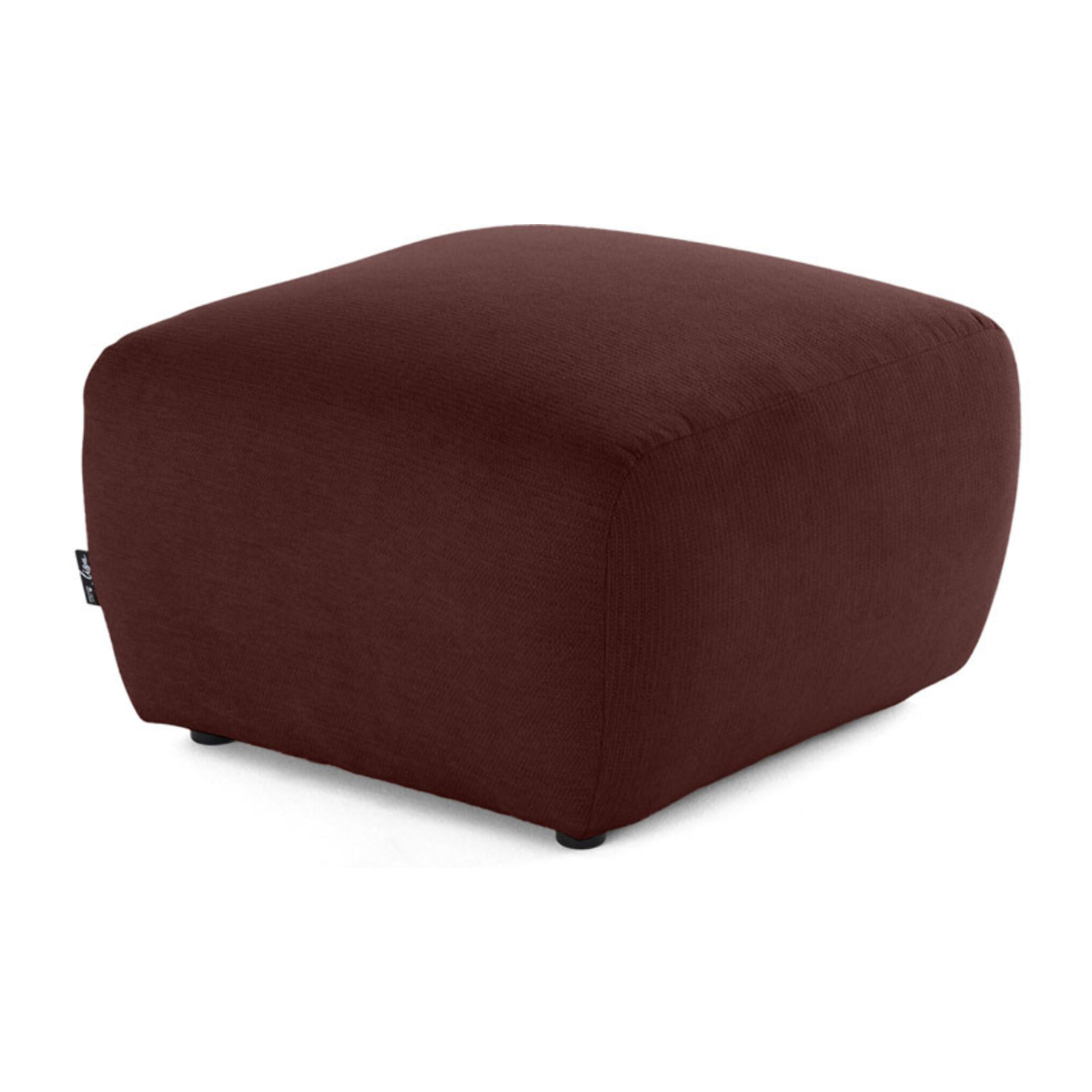 Sorrente - pouf - en tissu texturé - Prune