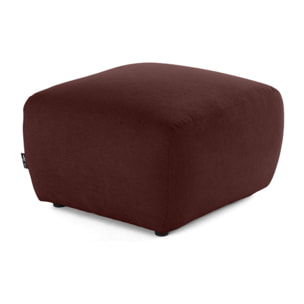 Sorrente - pouf - en tissu texturé - Prune