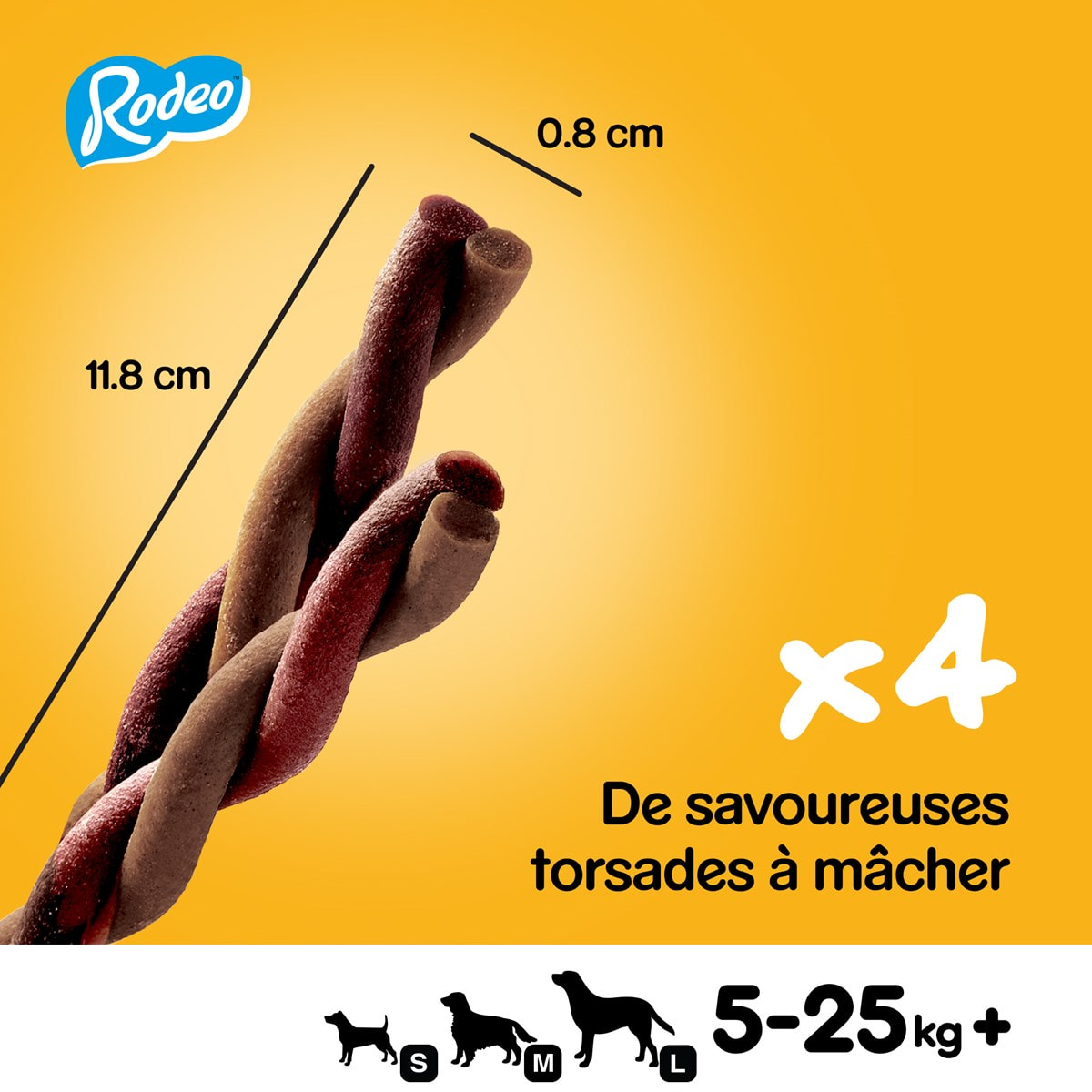 PEDIGREE Rodeo Récompenses au boeuf pour chien 100 friandises (25x4)