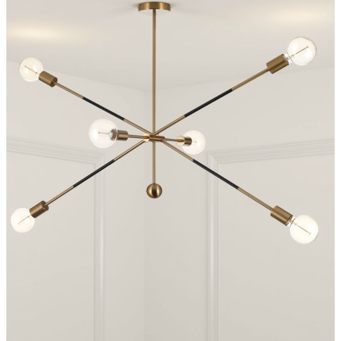 Suspension Tomasucci DEVON B, en acier, noir