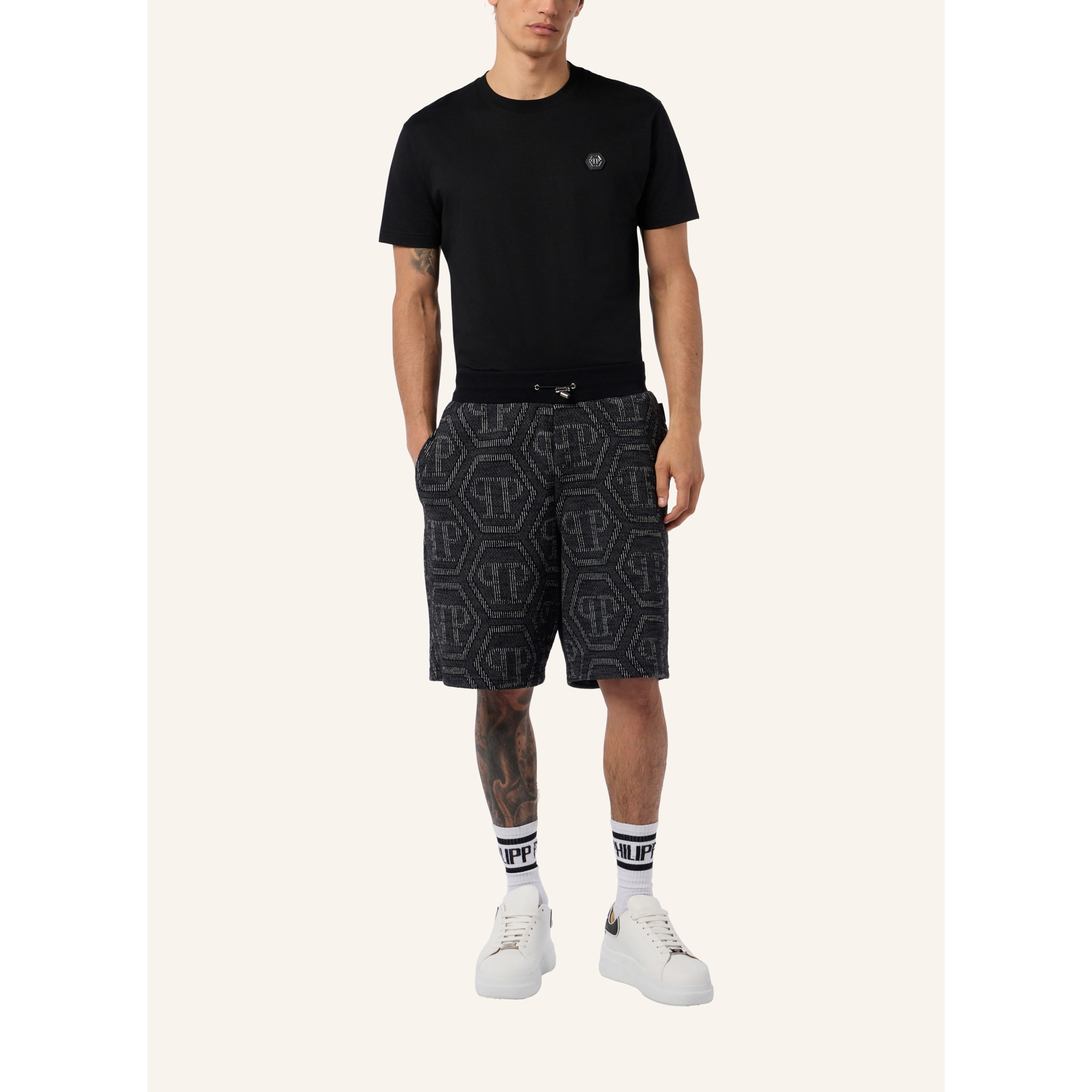 PHILIPP PLEIN Jacquard Shorts Monogram