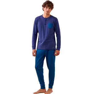 Pigiama uomo caldo cotone felpato articolo stripes. Noidinotte