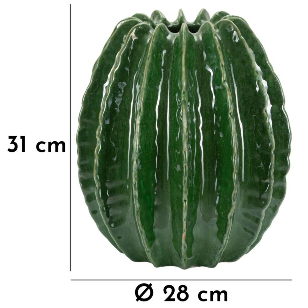 VASO CACTUS BALL CM Ø 28X31