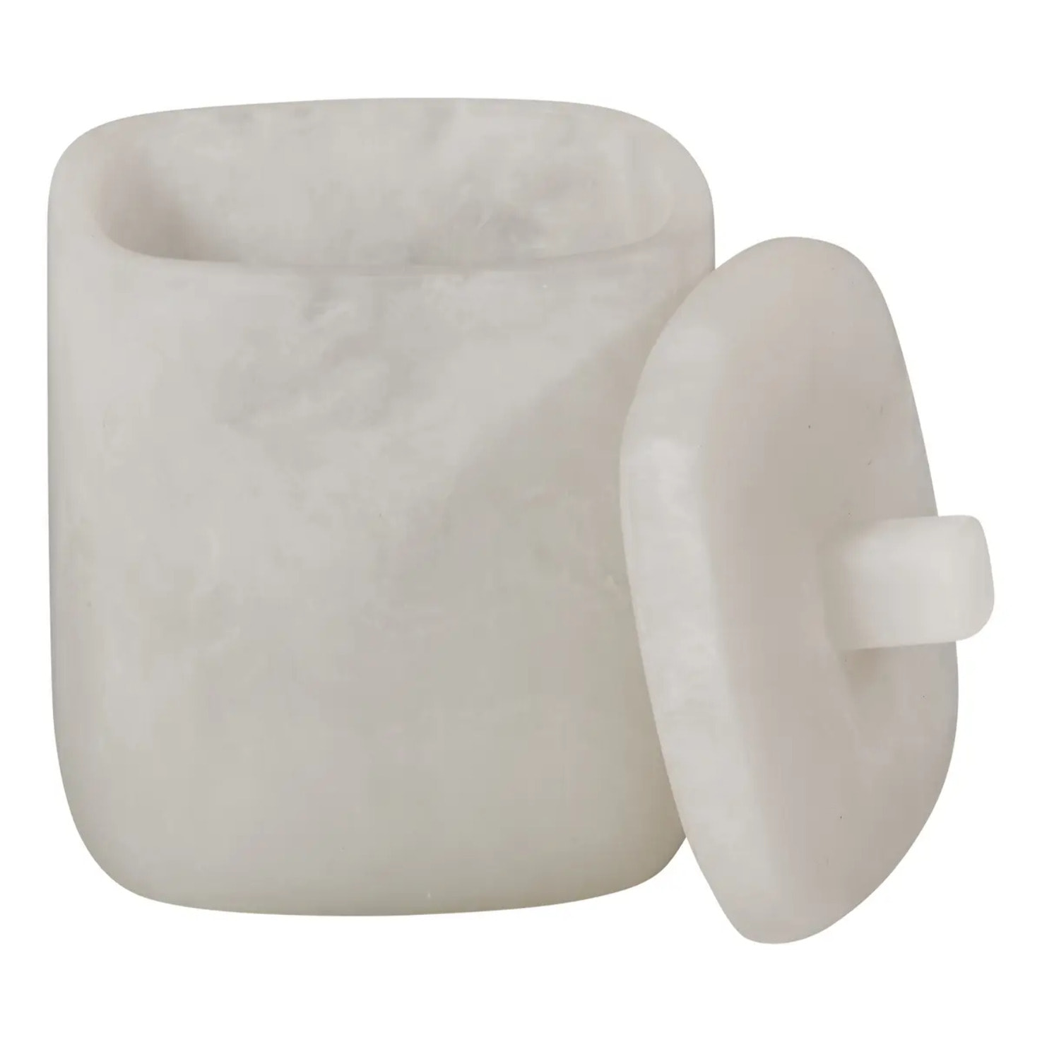 Pot à cotons Cloudy 9 x13 cm blanc