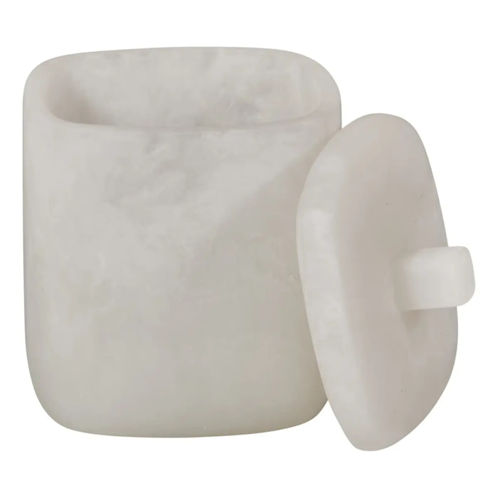 Pot à cotons Cloudy 9 x13 cm blanc