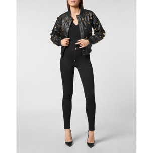 PHILIPP PLEIN Leather Bomber