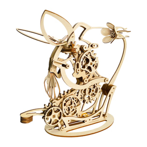 Maqueta de Madera 3D, diseño de Colibrí mecánico dinámico. 200 piezas.