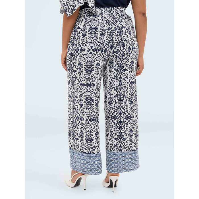 Fiorella Rubino - Pantalones Wide Leg de viscosa - Azul