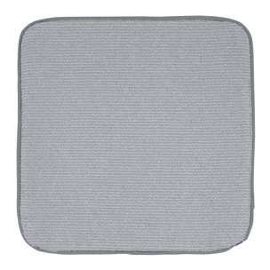 Housse de coussin passepoilée - Gris clair