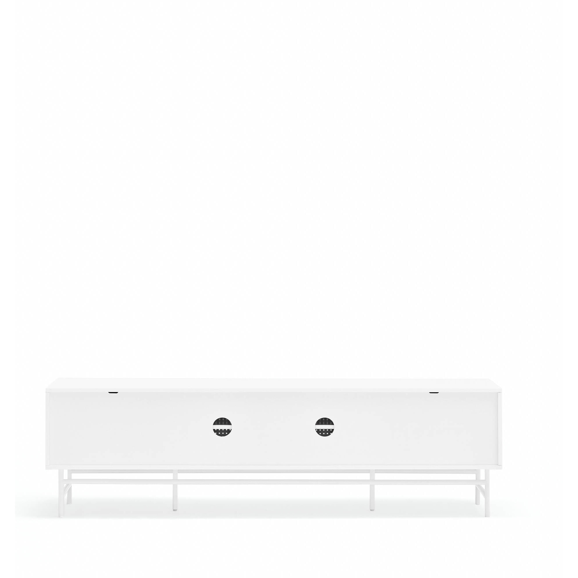 Mueble de televisión Punto 2 puertas y 4 cajones blanco