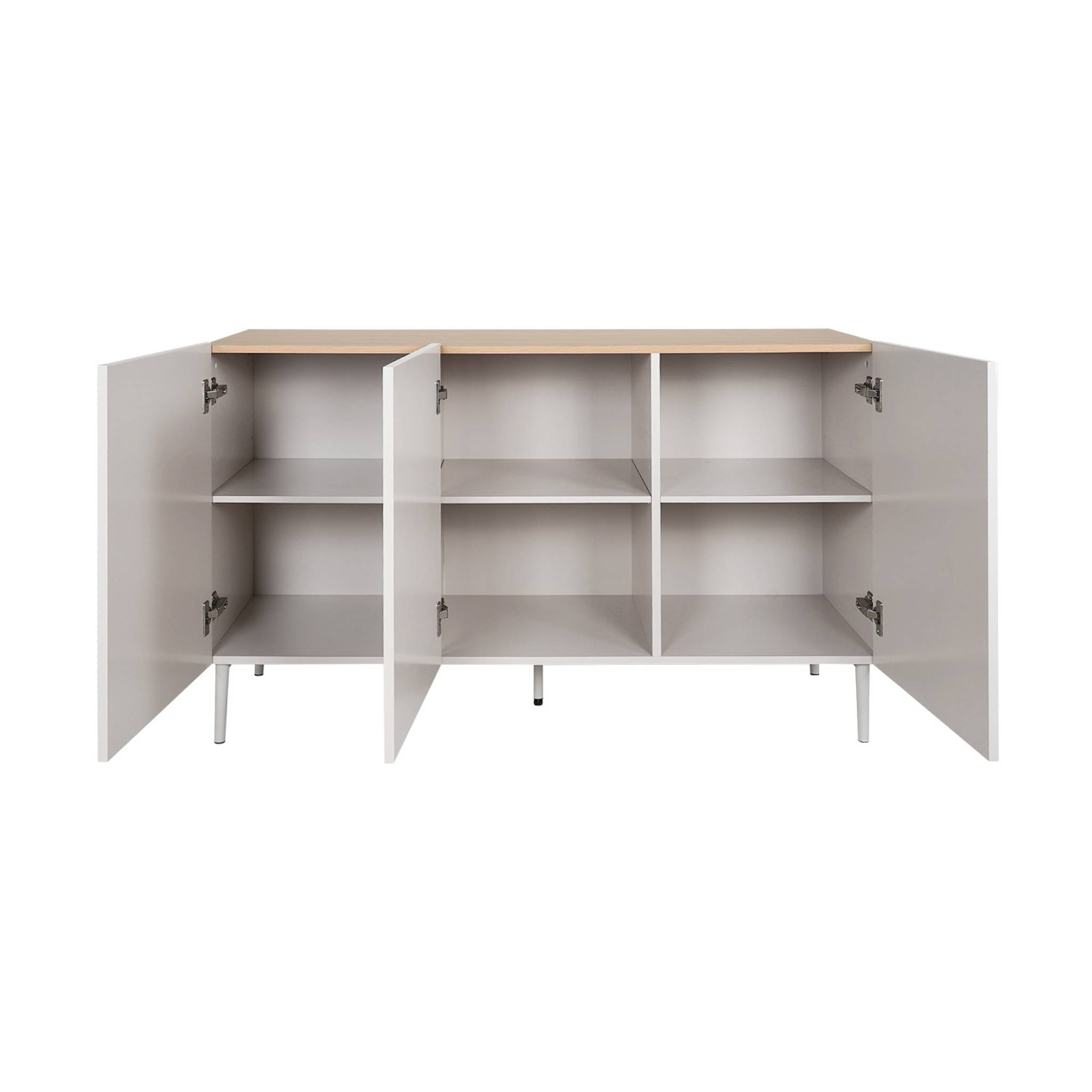 Buffet métal et décor bois 3 portes 120cm ASHTON