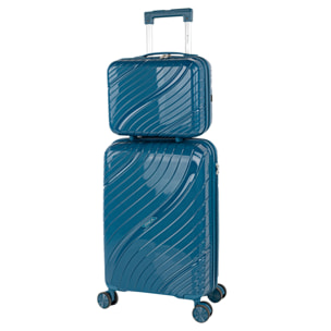 Juego De Maletas Rígidas Pp Itaca Danubio Petroleo