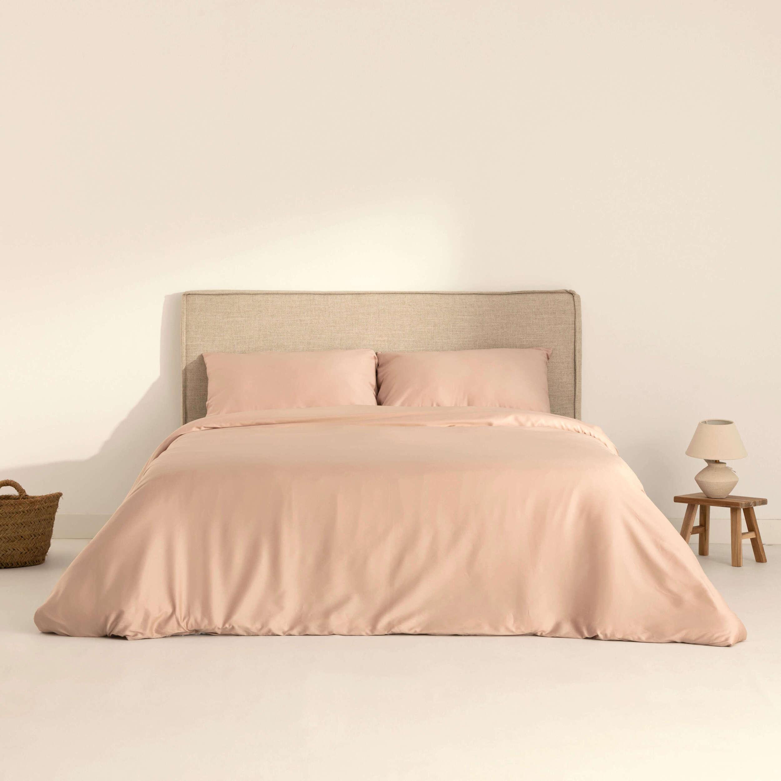 Housse de couette en satin 157 fils Pink