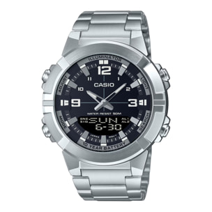 Reloj Casio AMW-870D-1A Hombre Digital Cuarzo con Correa de Acero inoxidable
