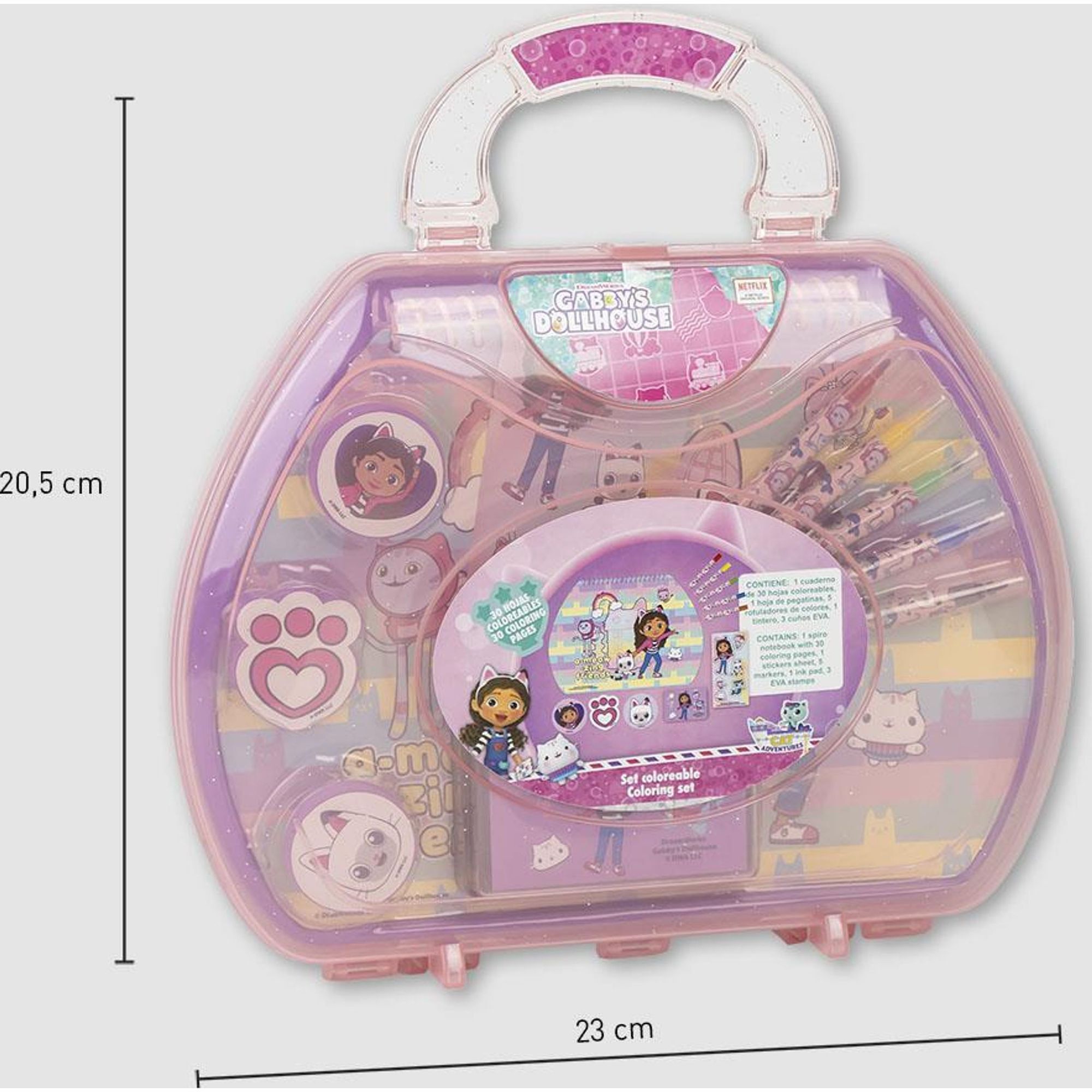 Set Papelería Coloreable Maletín Gabby´S Dollhouse