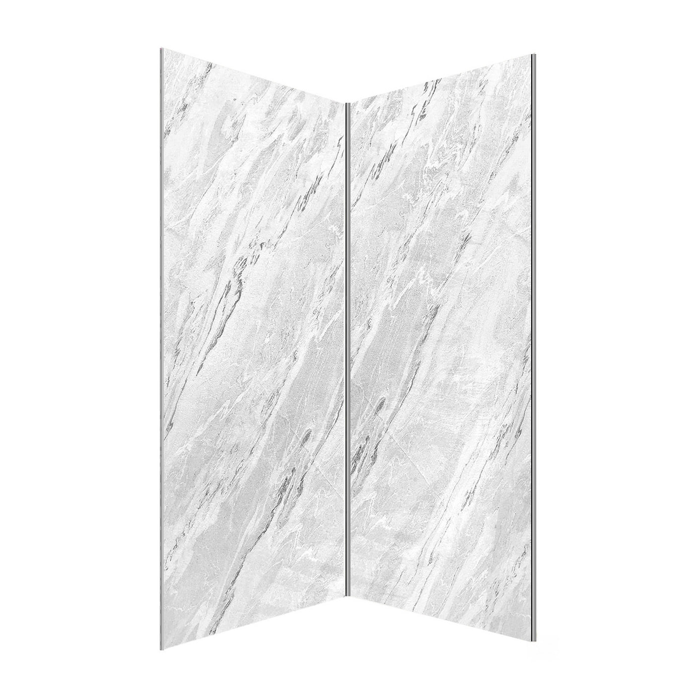 Pack 2 Panneaux Muraux Pierre Artic Storm 90x250cm + Profilés Chrome - STONE'IT
