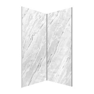 Pack 2 Panneaux Muraux Pierre Artic Storm 90x250cm + Profilés Chrome - STONE'IT
