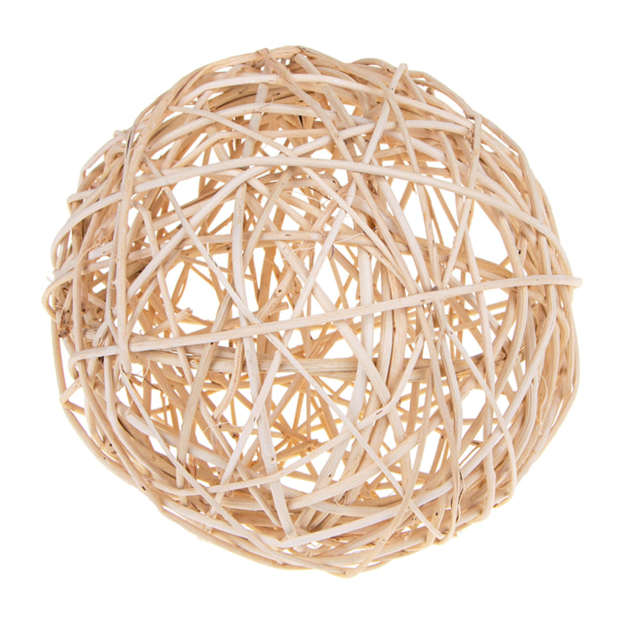 Sfera Intrecciata Di Rattan, 10 Pezzi. Larghezza 6 Cm - Pezzi 6 - 6X6X6cm - Colore: Altro - Bianchi Dino - Articoli Intrecciati, Scopine