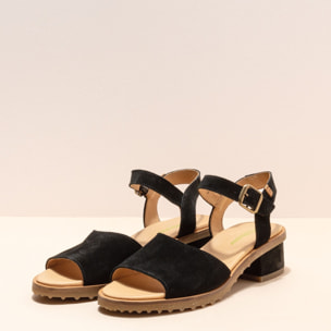 Sandalias con tacón N5801 LUX SUEDE BLACK / SABAL color Black