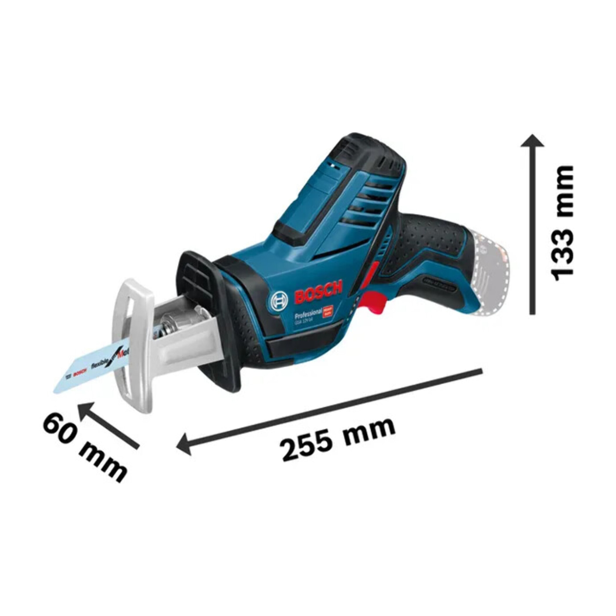 Scie sabre BOSCH GSA 12V-14 - Sans chargeur ni batterie - 060164l905
