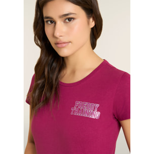 T-shirt Regular Freddy Training con Glitter sul Cuore