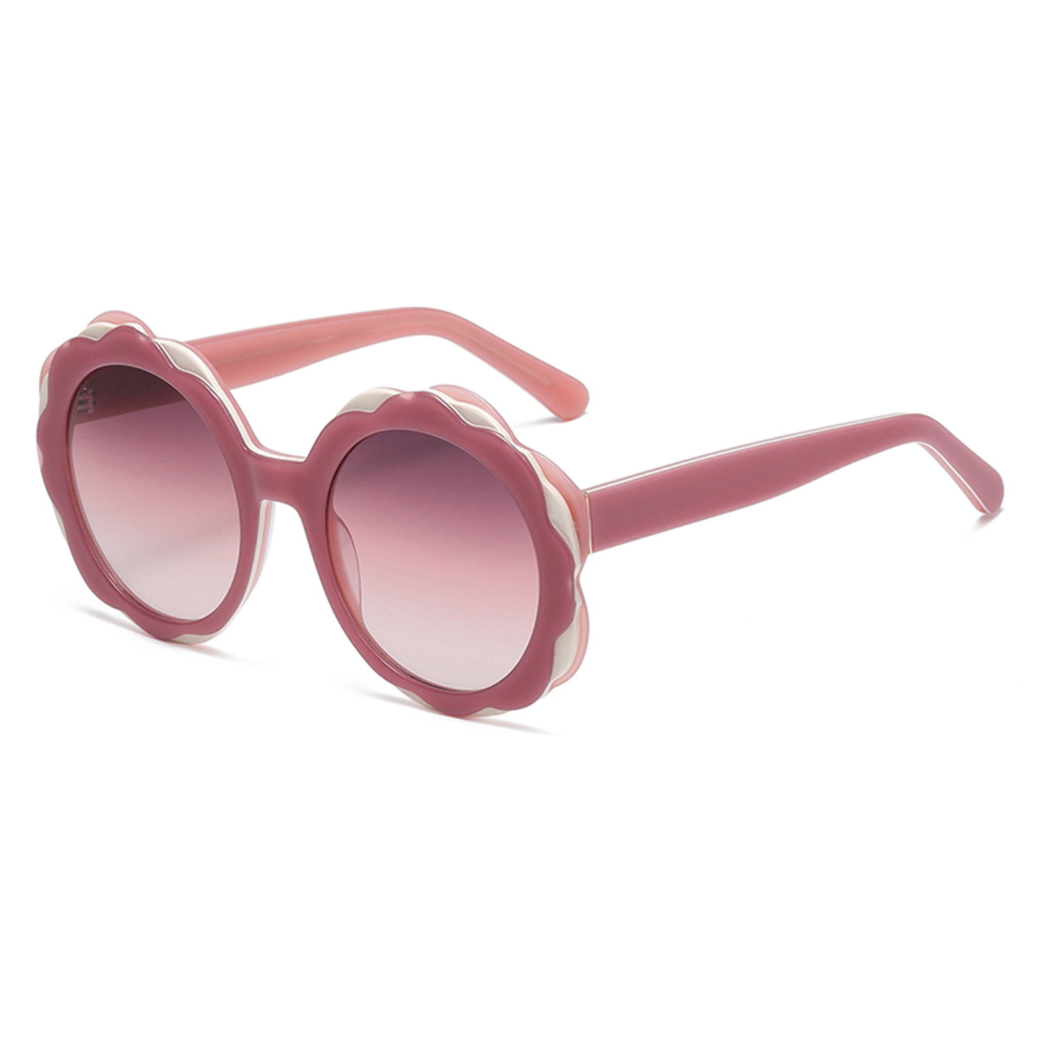 Gafas OCEAN modelo Deauville en color Montura rosa transparente con lentes degradadas moradas