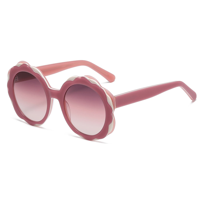 Gafas OCEAN modelo Deauville en color Montura rosa transparente con lentes degradadas moradas