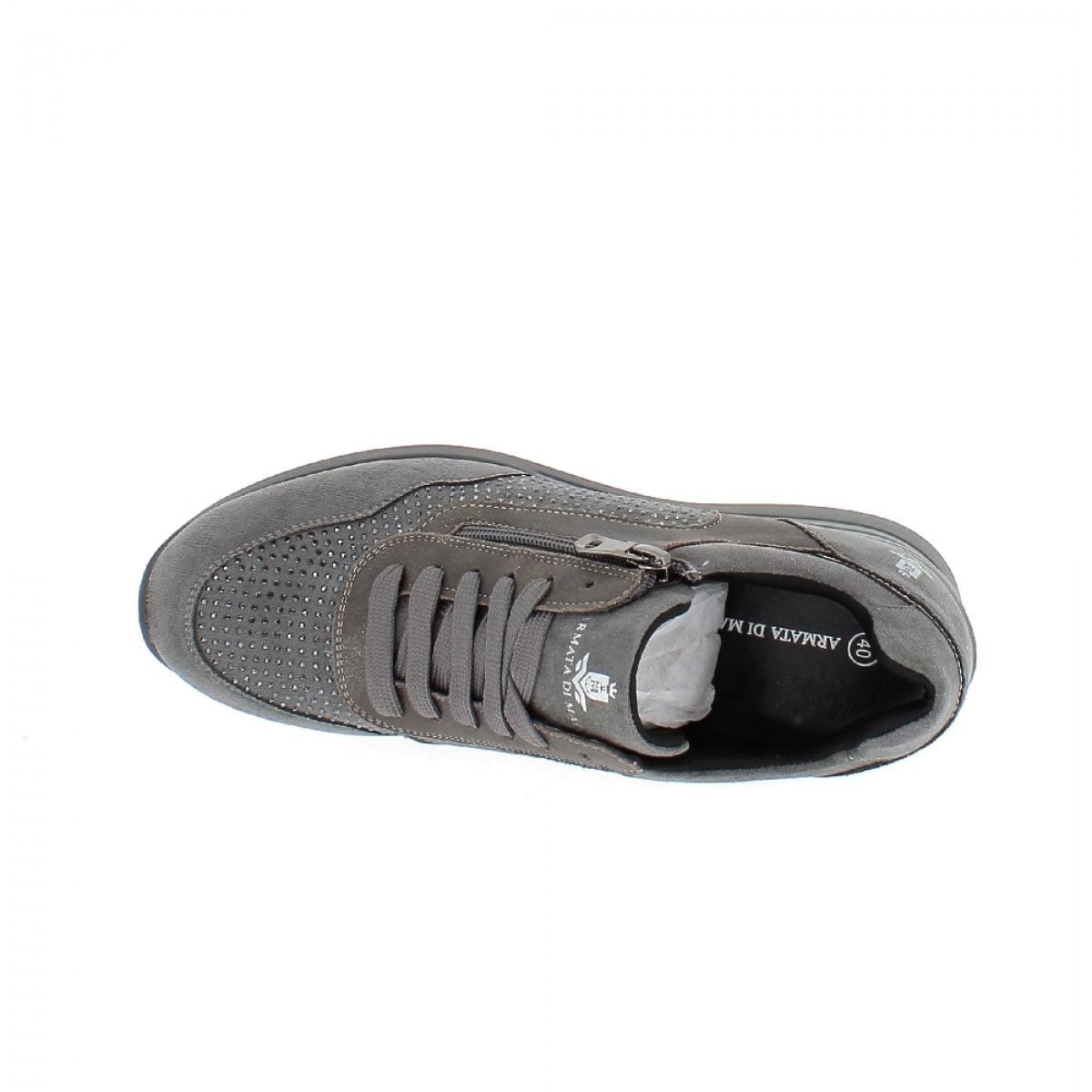 Armata di Mare Scarpe Donna Sneakers Casual con Zip Esterna AMD W22H3022 Grey