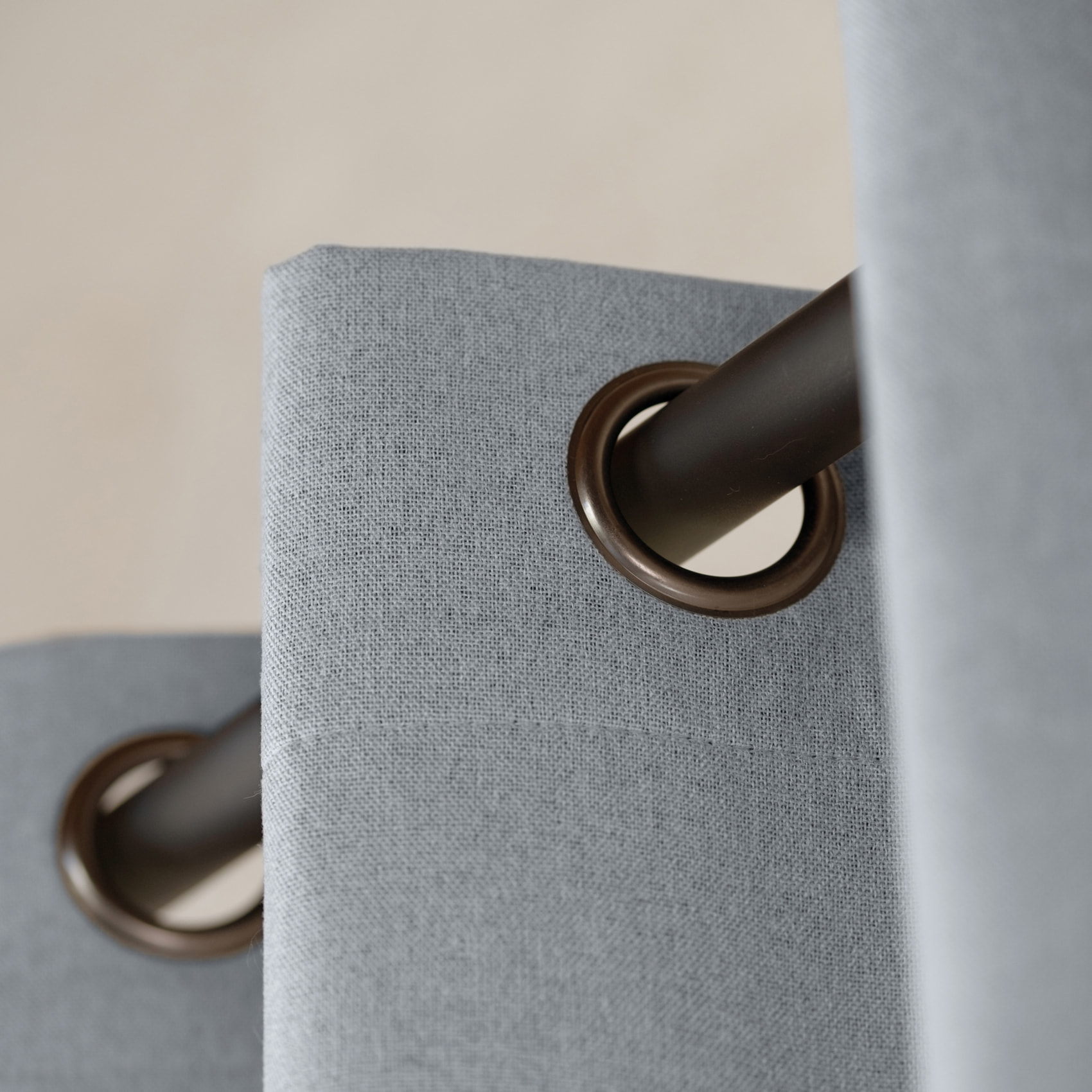 Rideau 100% occultant thermique phonique chiné - Gris clair